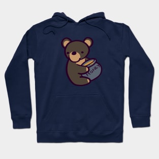 Cute Cartoon Bear with Honey Hoodie